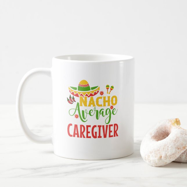 Caregiver Mom Healthcare Medical Support Worker Coffee Mug (With Donut)