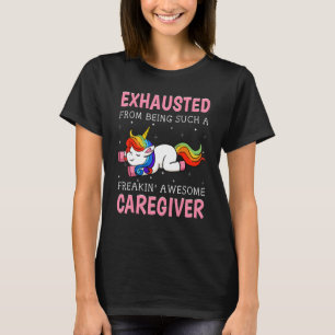 Caregiver Nurse Assistant Unicorn  Carer Nanny T-Shirt