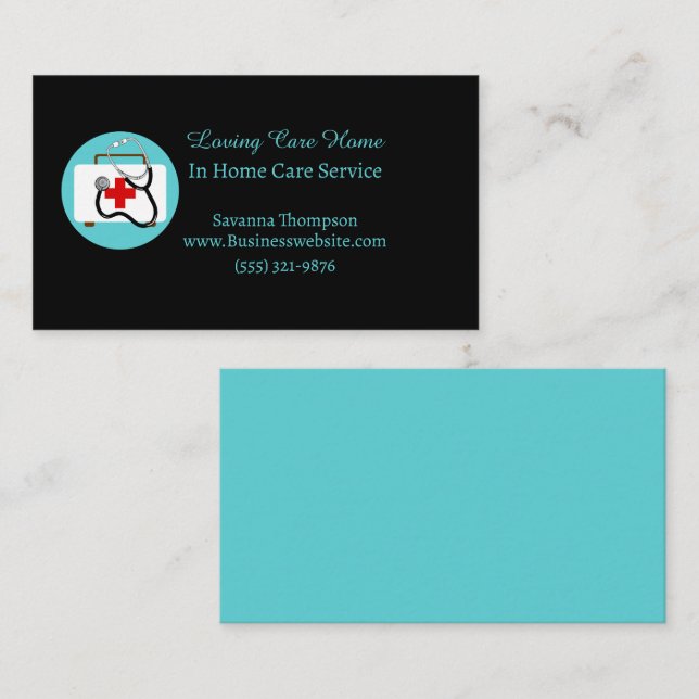 Caregiver Nurse  Business Card (Front/Back)