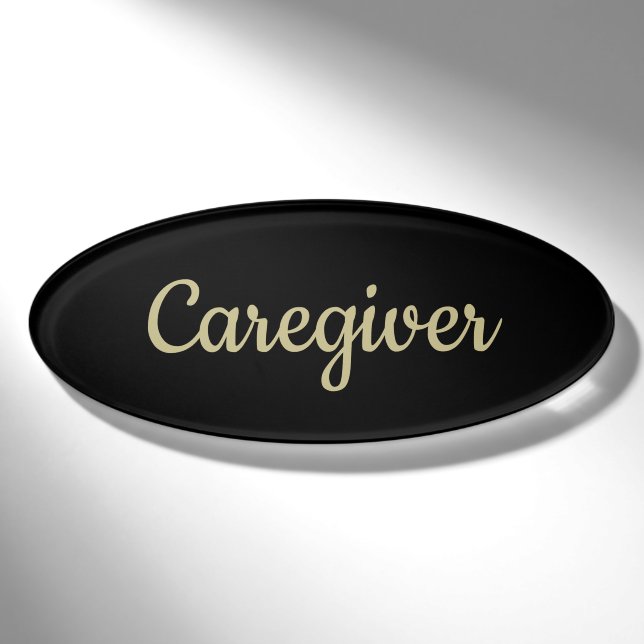 Caregiver Personalized  Name Tag (Front)