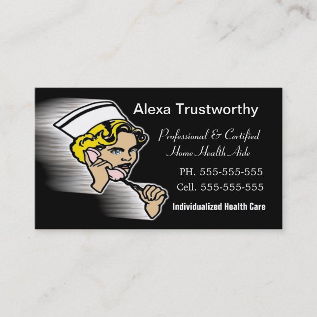 Caregiver Professional Business Card (Front)