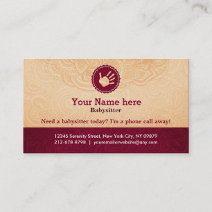 Caregiver slogans business card