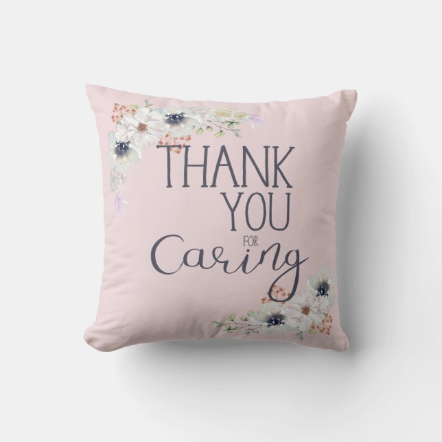 Caregiver Thank You Appreciation Gift Throw Pillow (Front)