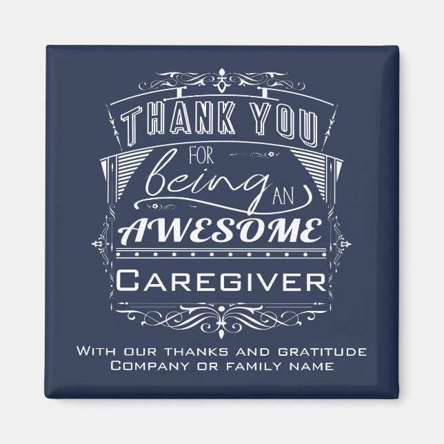 Caregiver Thank You Appreciation Magnet (Front)