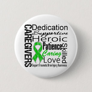 Caregivers Collage Traumatic Brain Injury 2 Inch Round Button