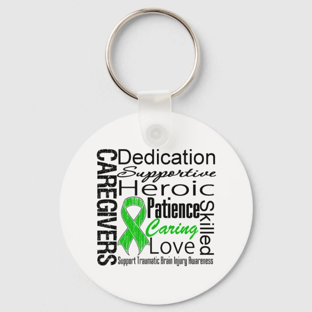 Caregivers Collage Traumatic Brain Injury Keychain (Front)