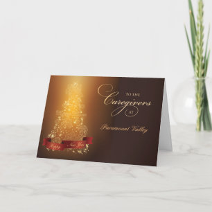 Caregivers Custom Thank You at Christmas Card