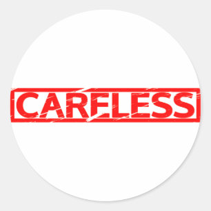 Careless Stamp Classic Round Sticker