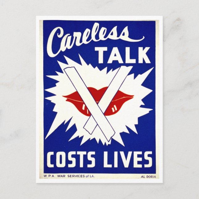Careless Talk  Postcard (Front)