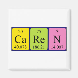 Caren periodic table name magnet