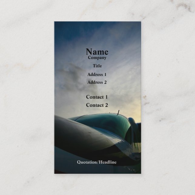 Cargo Airplane Business Card (Front)