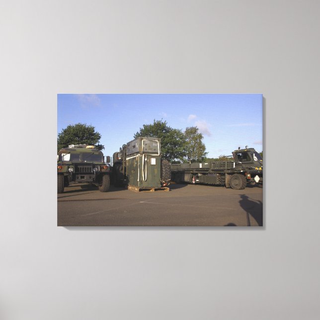 Cargo being prepared canvas print (Front)