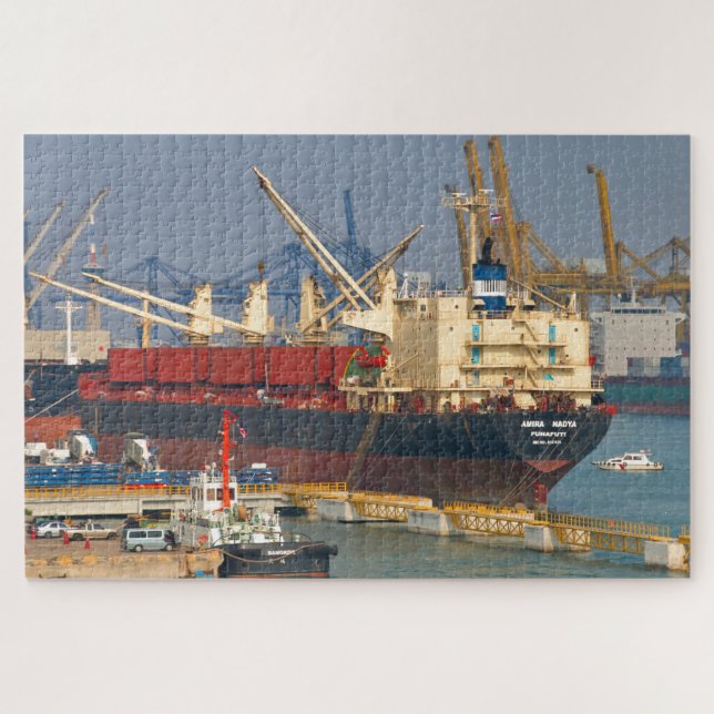 Cargo ship Amira Nadya, Bangkok,Thailand Jigsaw Puzzle (Horizontal)