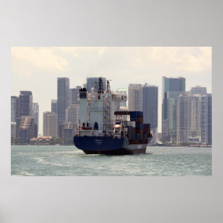Cargo ship poster