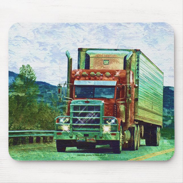 Cargo Truck Road Transport Truck Drivers Mousepad (Front)