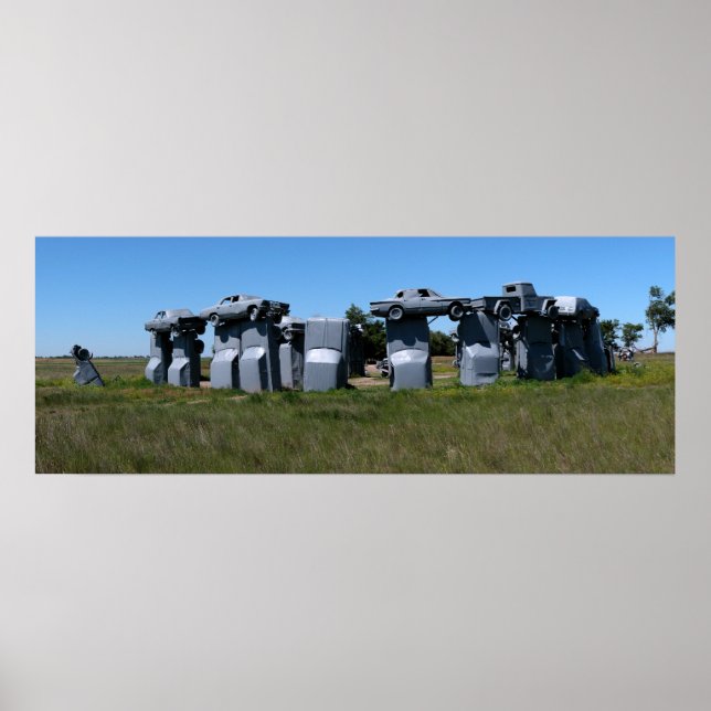 Carhenge, Nebraska Panoramic 1 Poster (Front)