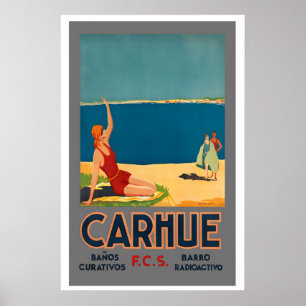 Carhué Argentine  Affiche de voyage vintage - Enca