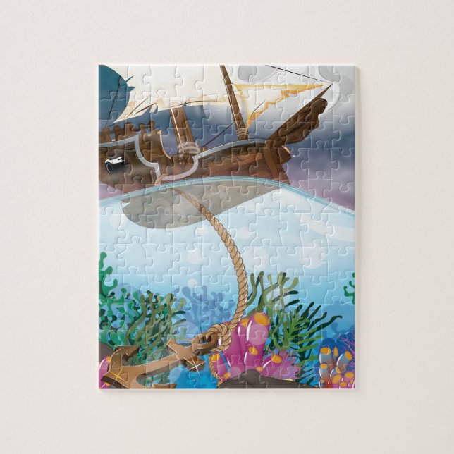 Caribbean Anchor Jigsaw Puzzle (Vertical)