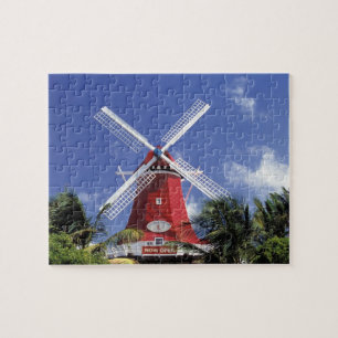 Caribbean, Aruba. Old Mill, converted into 'Mill Jigsaw Puzzle