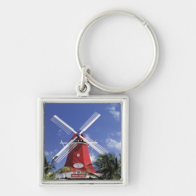 Caribbean, Aruba. Old Mill, converted into 'Mill Keychain (Front)