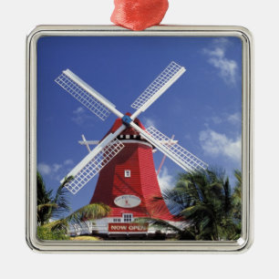 Caribbean, Aruba. Old Mill, converted into 'Mill Metal Ornament
