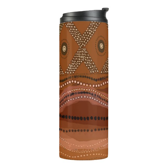 Caribbean Batik - Small Thermal Tumbler (Rotated Left)