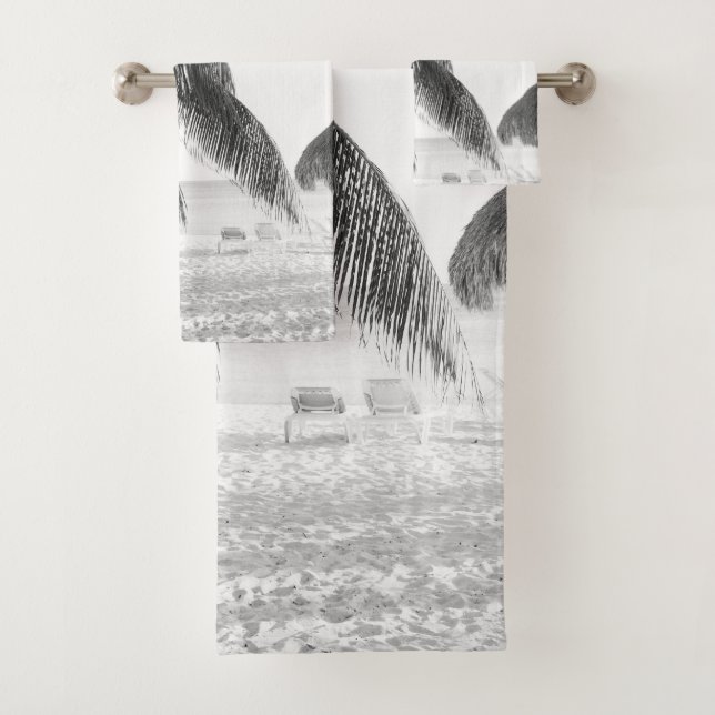 Caribbean Beach Bliss 10 #art #nature Bath Towel Set (Insitu)