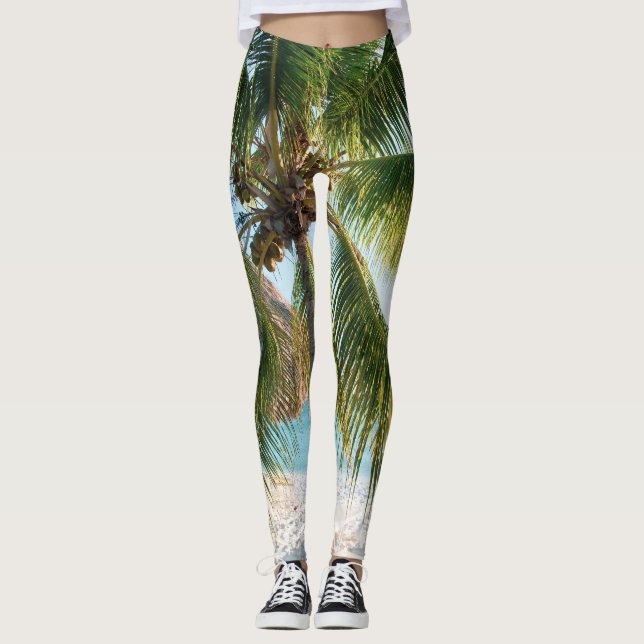 Caribbean Beach Bliss #1 #wall #art Leggings (Front)