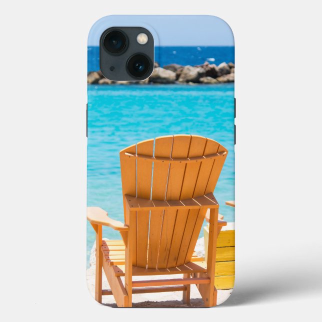 Caribbean Beach Chair Oasis #1 #caribbean #wall  Case-Mate iPhone Case (Back)