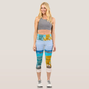 Caribbean Beach Chair Oasis #2 #caribbean #wall  Capri Leggings