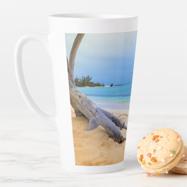 Caribbean Beachscape Latte Mug (In Situ)