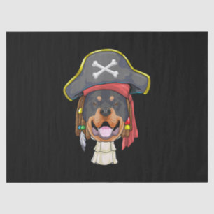 Caribbean Beads Rottweiler Pirate Dog Funny Lovers Tissue Paper