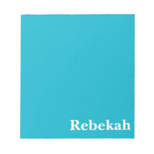 Caribbean Blue Customizable Notepad
