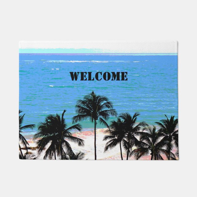 Caribbean Blue Doormat (Front)