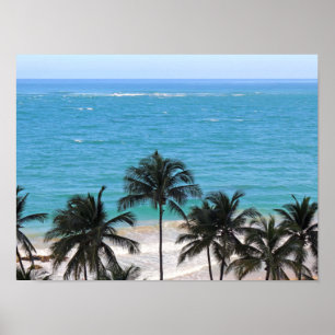 Caribbean Blue Poster