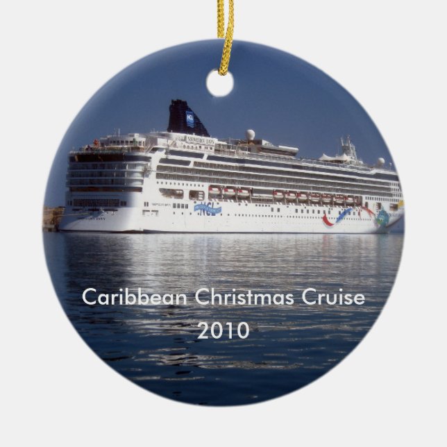 Caribbean Christmas Cruise, 2010 Ceramic Ornament (Front)