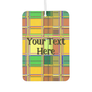 Caribbean Colorful Fabric Madras Tartan Air Freshener
