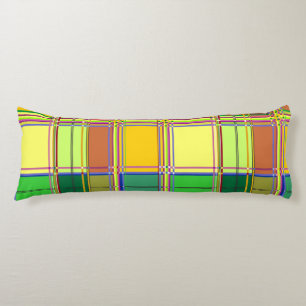 Caribbean Colorful Fabric Madras Tartan Body Pillow