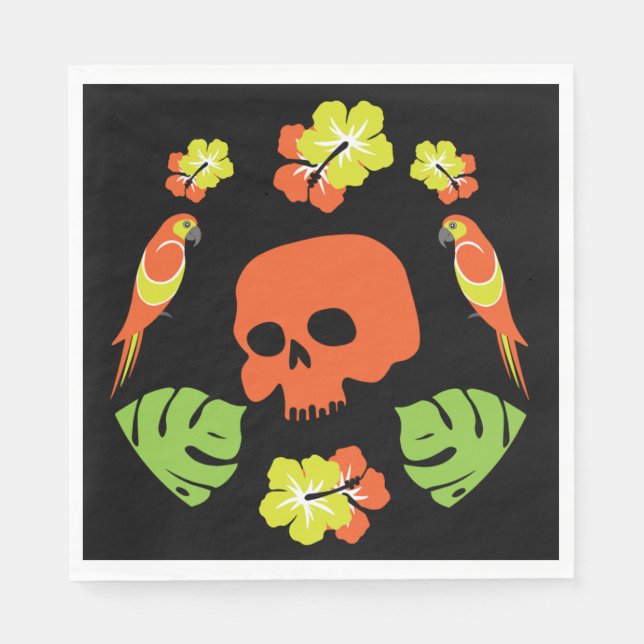 Caribbean Colorful Patterns Cushion Napkin (Front)