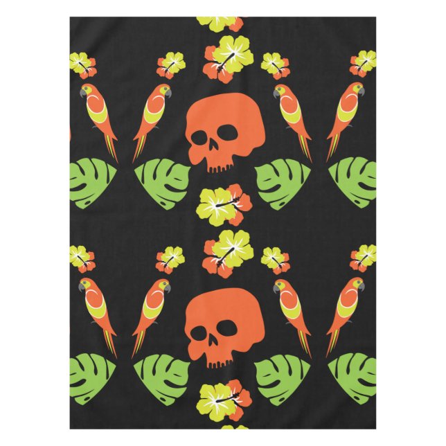 Caribbean Colorful Patterns  Tablecloth (Front)