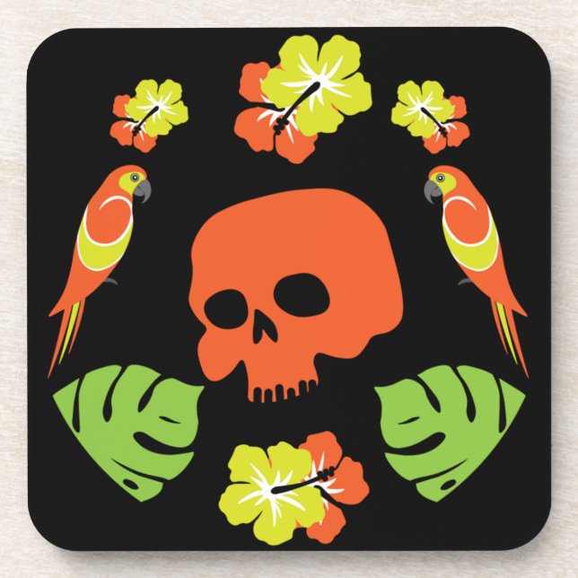 Caribbean Colourful Patterns Coaster (Front)