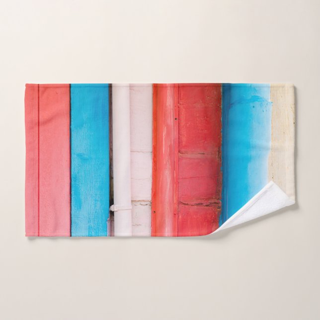 Caribbean colours - abstract bath towel set (Hand Towel)