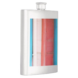 Caribbean colours - abstract hip flask