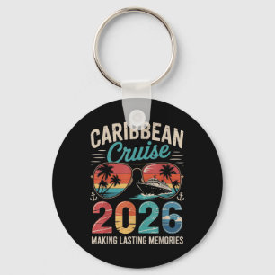Caribbean Cruise 2026 Vacation Trip Matching Famil Keychain