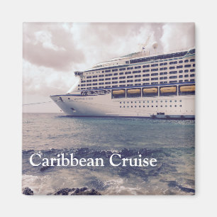 Caribbean Cruise - 2 Inch Square Magnet
