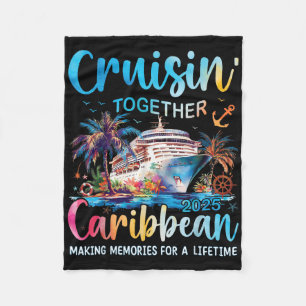 Caribbean Cruise Family Vacation 2025 Cruisin’ Tog Fleece Blanket