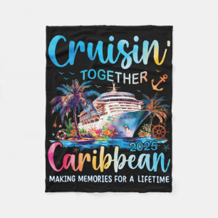 Caribbean Cruise Family Vacation 2025 Cruisin’ Tog Fleece Blanket