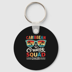 Caribbean Cruise Squad 2025 Family Vacation Trip M Keychain