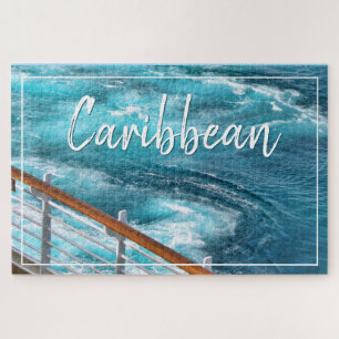Caribbean Cruise - Turquoise Water Wake Photo Jigsaw Puzzle