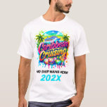 Caribbean Cruise Vacation Shirt Personalized<br><div class="desc">Caribbean Cruising cruise shirts can be personalized with your ship name and year at the bottom. You can also change these two lines to something else if you'd like or you can delete the wording altogether to leave blank. If you're picking a different color shirt, I recommend the vivid printing...</div>